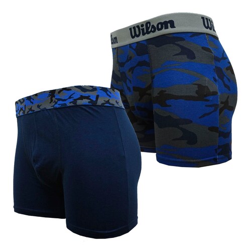Boxers Wilson Pack 4 Algodón Con Estampado Color Azul Marino 