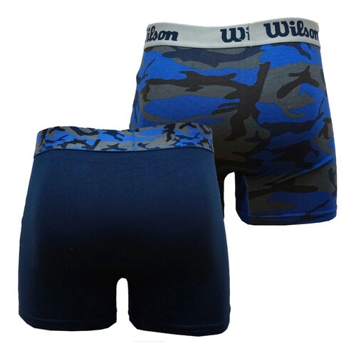 Boxers Wilson Pack 4 Algodón Con Estampado Color Azul Marino 