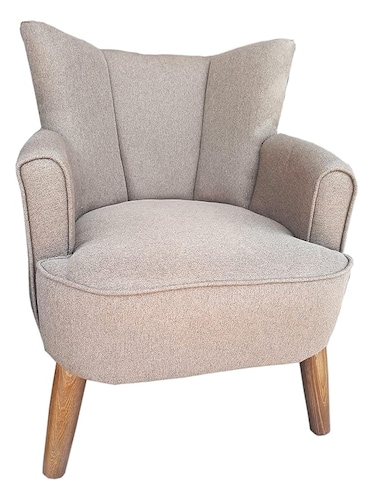 Dareka Sillon Individual Abanico Retro Vintage Madera y Tela 100% Artesanal 67x70x88.