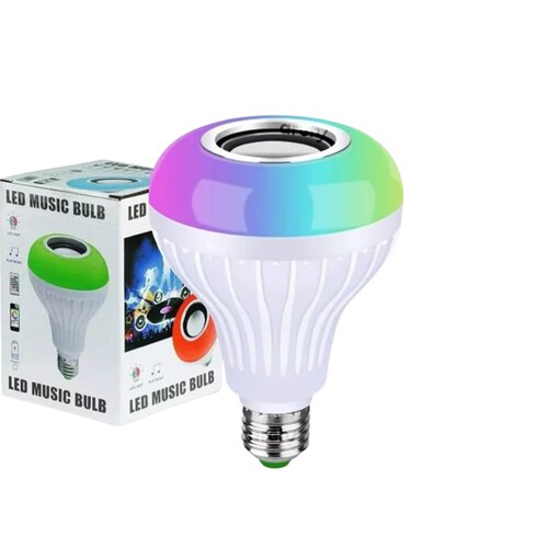 Foco Led Bocina Multicolor Control Bluetooth Inteligente.