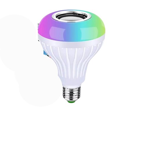 Foco Led Bocina Multicolor Control Bluetooth Inteligente.