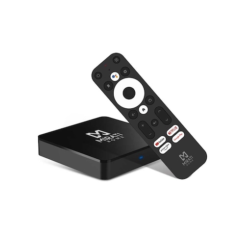 Tv box mirati android tv certificado chromecast google 1gb ram 8gb full hd hdmi usb sd wifi rj45