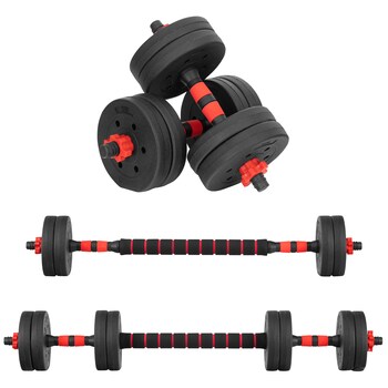 CENTURFIT Set Pesas Negro 40 lbs Discos Barra Pesas Barra Cromada Pesas  Ejercicio Kit Pesas Juego Mancuernas Kit Pesas Disco Pesas para Barra  Fitness Juego de Pesas Gym en Casa : 