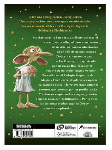 Libro Harry Potter Y La Camara Secreta