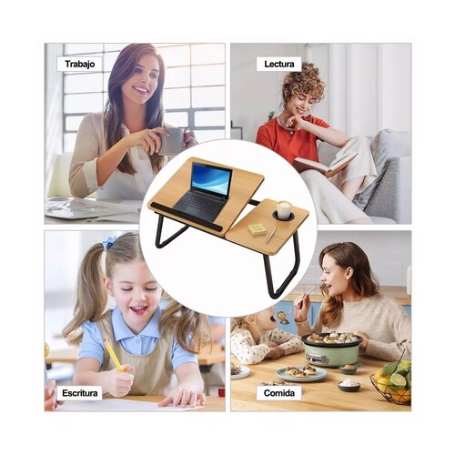 Mesa Cama Portátil Plegable Para Laptop Soporte Altura Ajust Nuez