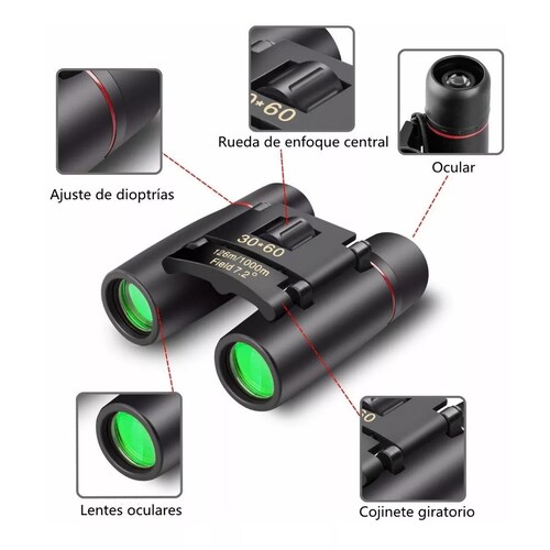 Binoculares Profesionales Portátil Hd Vision 30x60mm