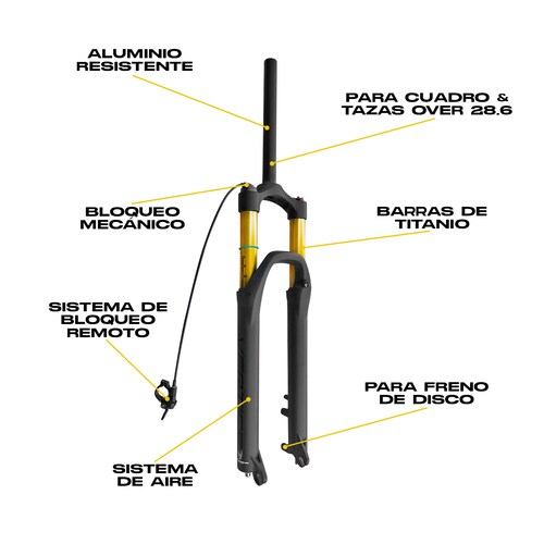 Tijera Bicicleta Horquilla Rodado 29 Suspensión Aire 28.6