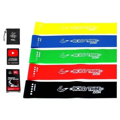 Bandas Ligas De Resistencia 5 pz Piernas Glúteos Yoga Elásticas