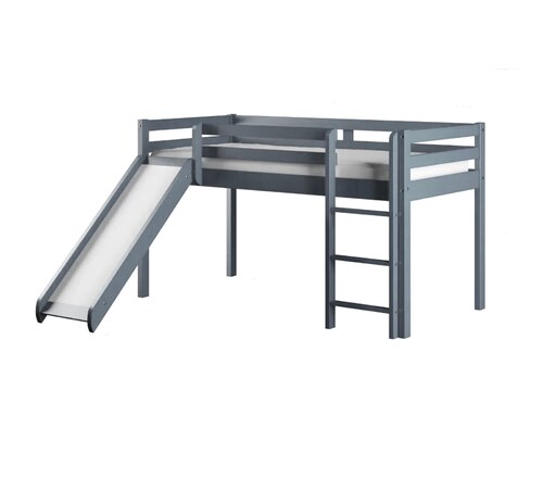 Cama con Resbaladilla Infantil Gris.