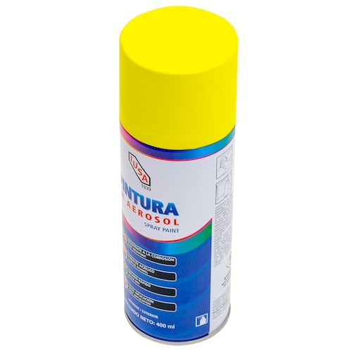 Pintura color amarillo fluorescente en aerosol 