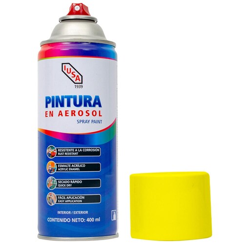 Pintura color amarillo fluorescente en aerosol 