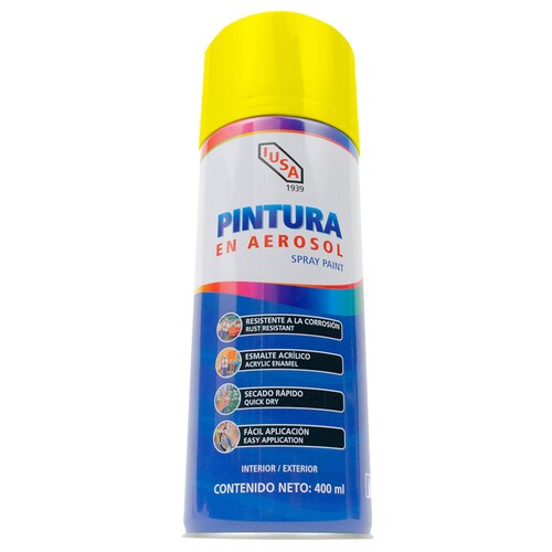 Pintura color amarillo fluorescente en aerosol 