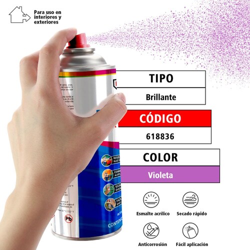 Pintura color violeta en aerosol 