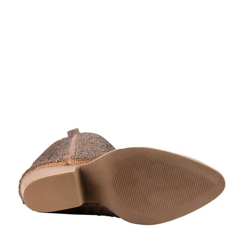 Botas vaqueras con pedrería marca Tierra Bendita Deluxe, con acabado metálico, 1085422