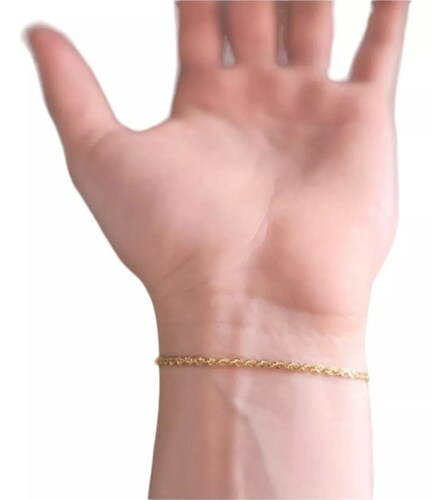 Set Torzal Cadena 60 Cm + Pulsera 21 Cm X 2 Mm Oro 14 K.