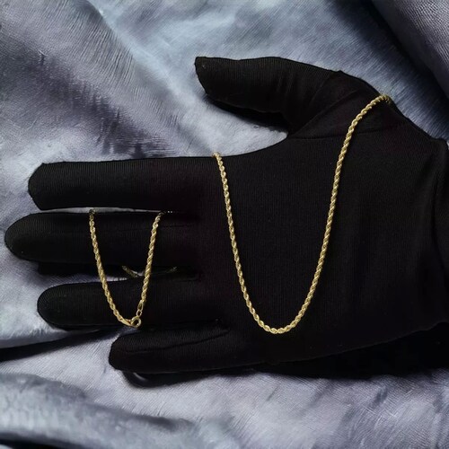 Set Torzal Cadena 60 Cm + Pulsera 21 Cm X 2 Mm Oro 14 K.