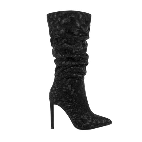 Botas de vestir con arruga y piedras en tubo marca Belinda Peregrin, mod. 1087857