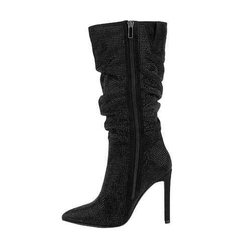 Botas de vestir con arruga y piedras en tubo marca Belinda Peregrin, mod. 1087857