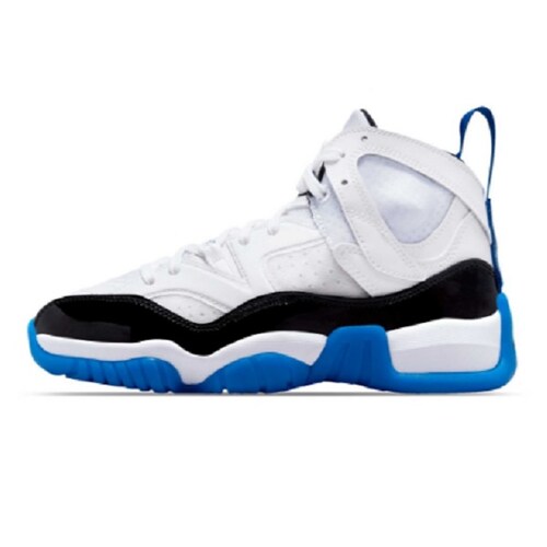 Tenis Jordan Jumpman Two Trey Blanco/azul/negro Basketball Hombre Talla #27.