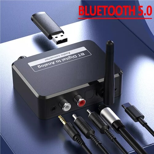 Rca Receptor Bluetooth 5.1 ,convertidor Digital A Analógico