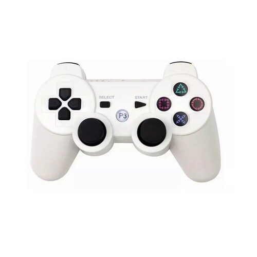 Control Inalámbrico Compatible Con Ps3 + Cable De Carga Blanco