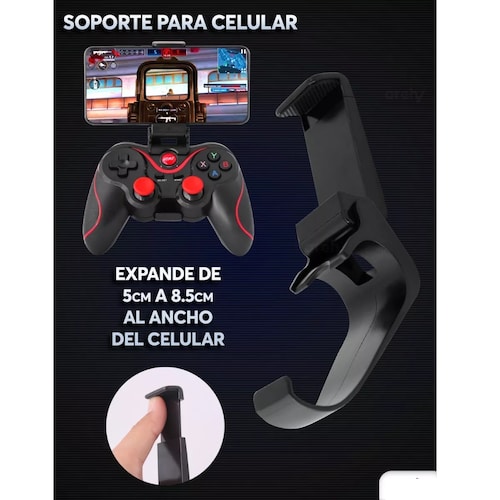 Control Gamepad Mando Bluetooth Android Pc Con Soporte