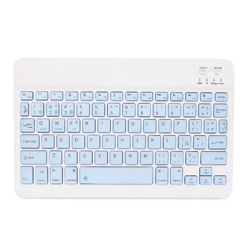Teclado Inalámbrico Bluetooth Para iPad Android Pc Azul