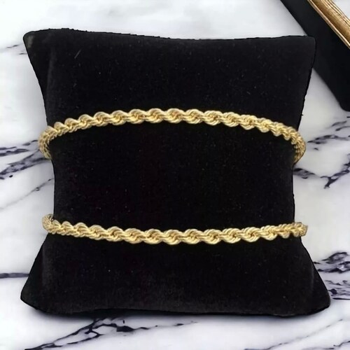 Set Torzal Cadena 55 Cm + Pulsera 21 Cm X 4 Mm Oro 10 K.