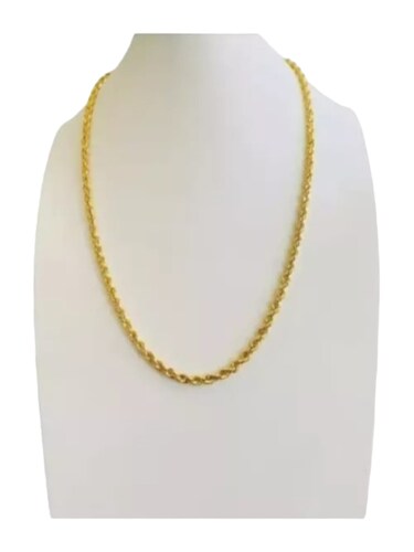 Set Torzal Cadena 50 Cm + Pulsera 18 Cm X 3 Mm Oro 14 K.