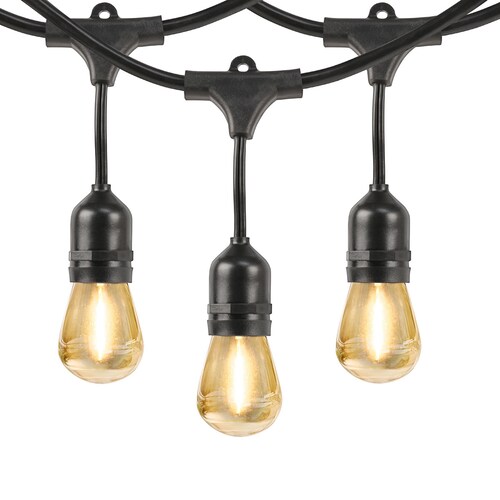 Serie de Luces Led Vintage 24 focos para exterior 14.6 metros
