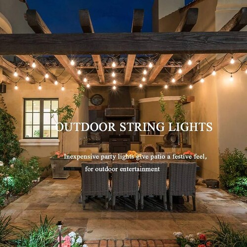 Serie de Luces Led Vintage 24 focos para exterior 14.6 metros