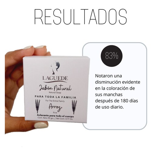 Jabón Natural Laguede Aclarante de Arroz y Ácido Kojico 90g