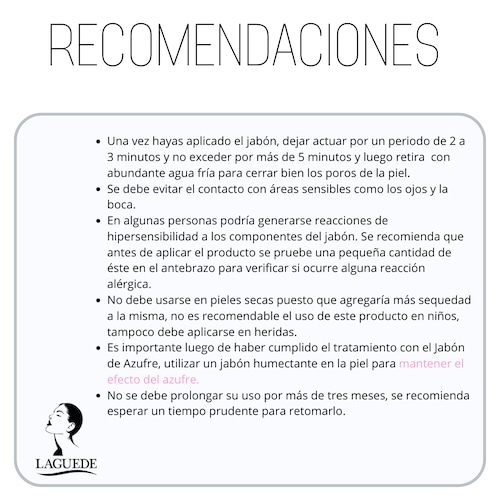 Jabón Natural Laguede Anti-acné de Azufre 90g