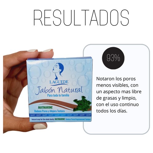 Jabón Natural para Poros Abiertos de Matmarine  90g 4 Piezas 