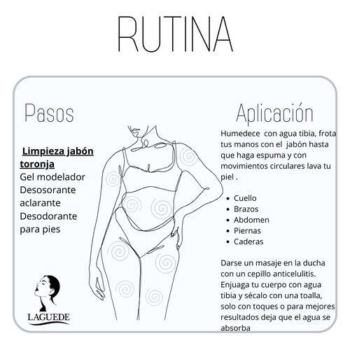 Jabón Natural Anti-Celulitis de Toronja 90g Laguede 4 Piezas