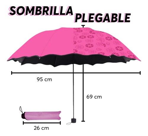 Sombrilla Magica Grande De Bolsillo Protección Uv Paraguas