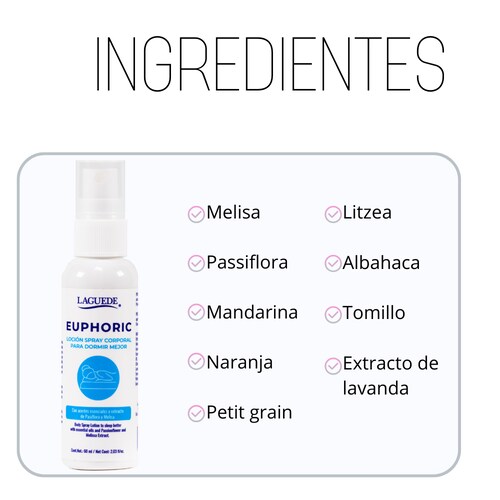 Aromaterapia Natural en Spray para Dormir Mejor Laguede.