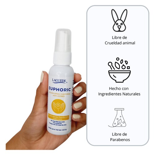 Aromaterapia Natural en Spray Corporal Anti-Estrés Laguede.