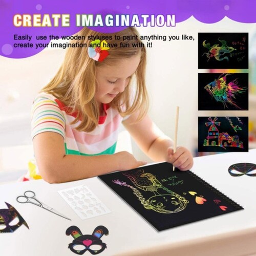 Libros Para Colorear Rascar Paper Pintura Niños