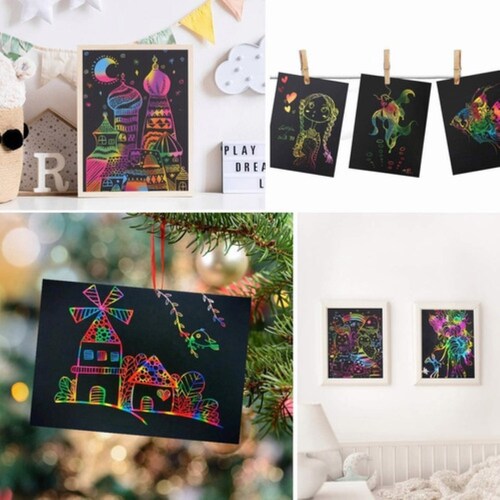 Libros Para Colorear Rascar Paper Pintura Niños