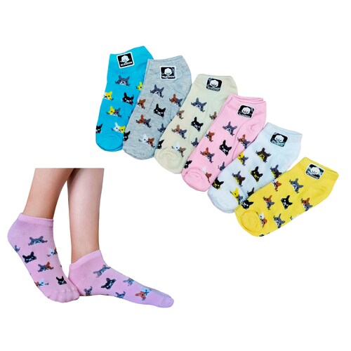 Tin Caritas De Gatos Dama 12 Pares