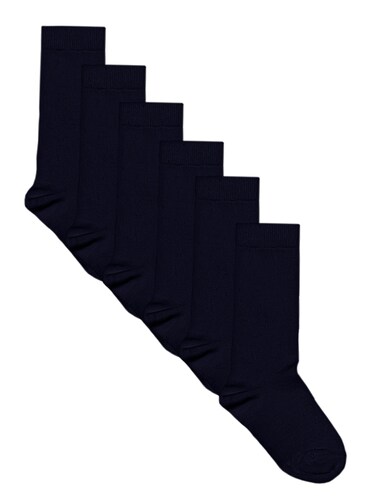 Pack con 6 Calcetines Escolares de Algodón para Niño