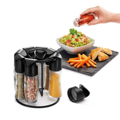 ORGANIZADOR DE ESPECIAS CON 8 FRASCOS SPICE-8