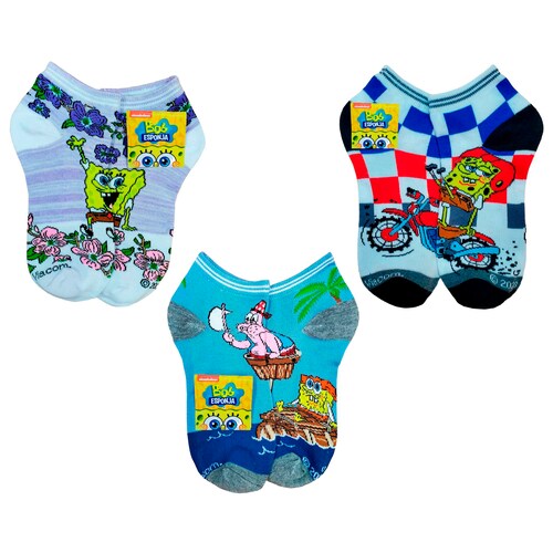 Tines Cortos Bob Esponja Unisex 6 Pares