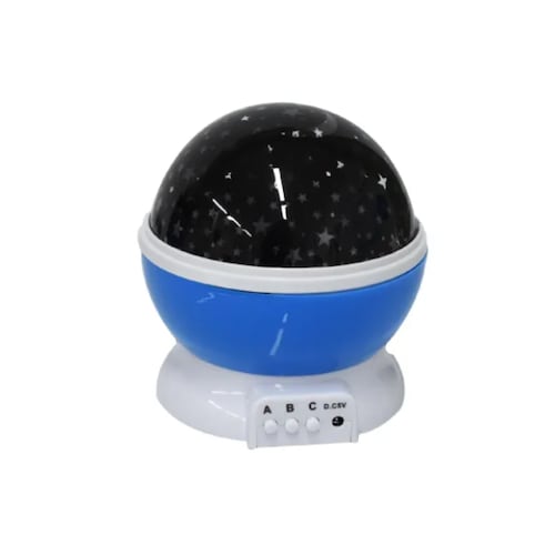 Lámpara giratoria con proyección de estrellas y luna para decoración 3 funciones.