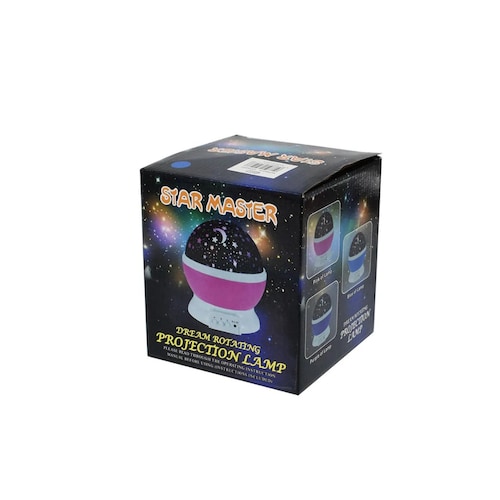 Lámpara giratoria con proyección de estrellas y luna para decoración 3 funciones.