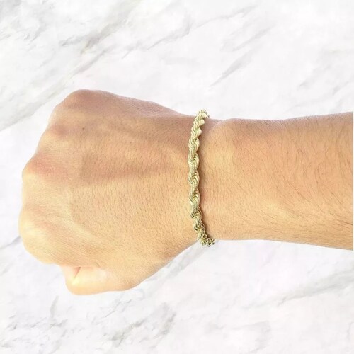 Set Torzal Cadena 65 Cm + Pulsera 21 Cm X 5 Mm Oro 10 K.