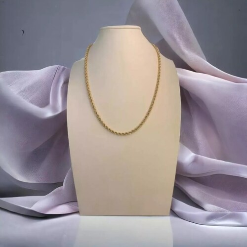 Set Torzal Cadena 65 Cm + Pulsera 21 Cm X 5 Mm Oro 10 K.