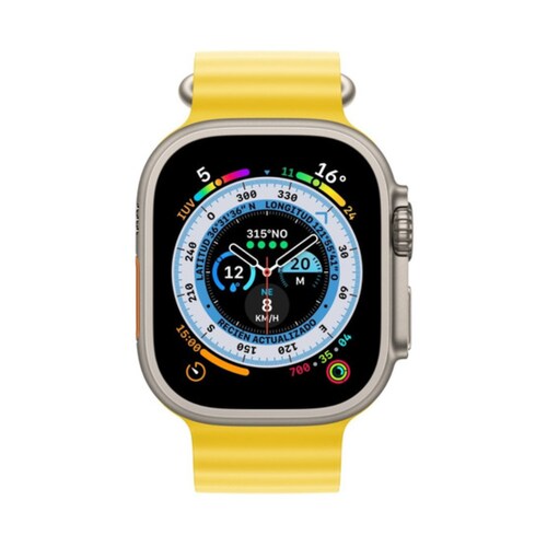 Apple Watch Ultra MNH93LZ/A GPS + Cellular, 49mm Titanium Case con Yellow Ocean Band
