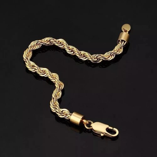 Set Torzal Cadena 60 Cm + Pulsera 21 Cm X 6 Mm Oro 14 K.